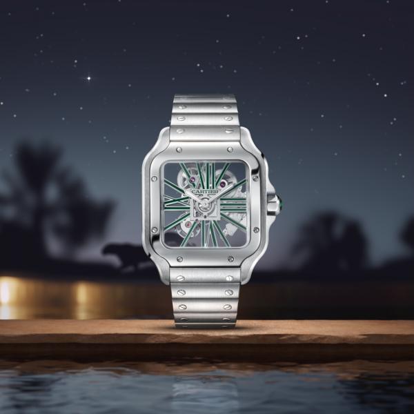 Cartie_r Santos Skeleton Battery silver green