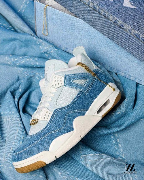Nikee Air Jordan 4 Retro Tex Denim Sail Gum 1070